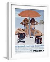 Advertisement for 'Teppaz' Combined Record Players and Radios from 'Elle' Magazine-null-Framed Giclee Print