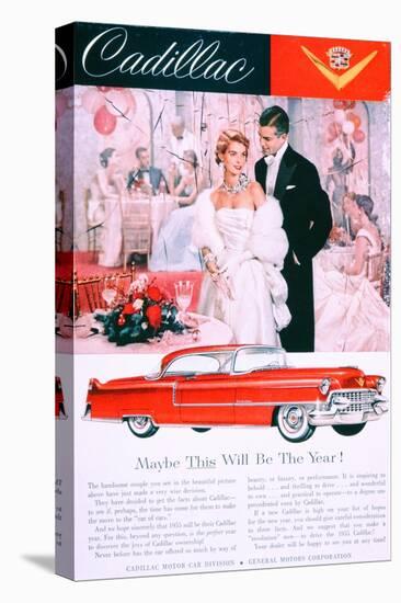 Advertisement for the 1955 Cadillac Car-null-Stretched Canvas