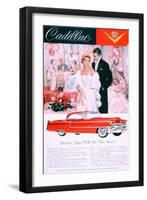 Advertisement for the 1955 Cadillac Car-null-Framed Giclee Print