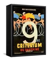 Advertisement for the 9th 'Criterium Du Dauphine Libere' Cycling Race of 1955-null-Framed Stretched Canvas