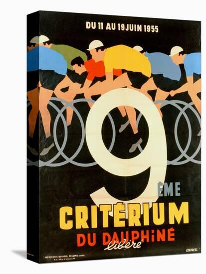 Advertisement for the 9th 'Criterium Du Dauphine Libere' Cycling Race of 1955-null-Stretched Canvas