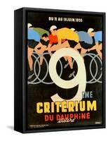 Advertisement for the 9th 'Criterium Du Dauphine Libere' Cycling Race of 1955-null-Framed Stretched Canvas