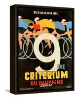 Advertisement for the 9th 'Criterium Du Dauphine Libere' Cycling Race of 1955-null-Framed Stretched Canvas