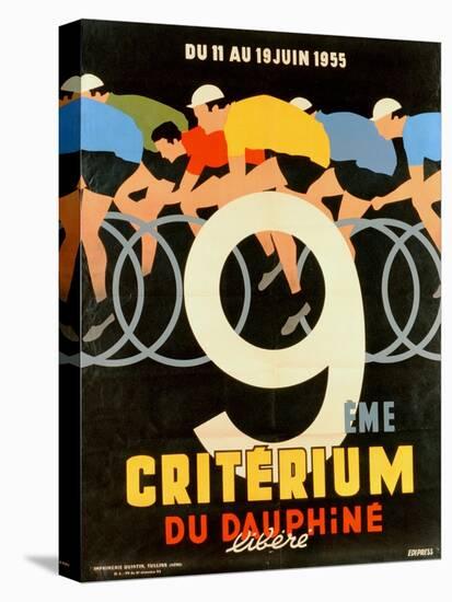 Advertisement for the 9th 'Criterium Du Dauphine Libere' Cycling Race of 1955-null-Stretched Canvas