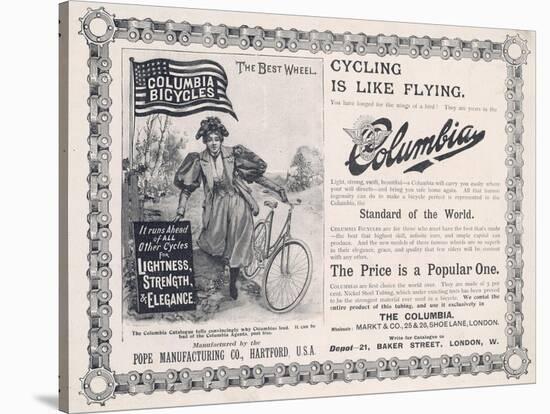 Advertisement for the American "Columbia" Bicycle-null-Stretched Canvas