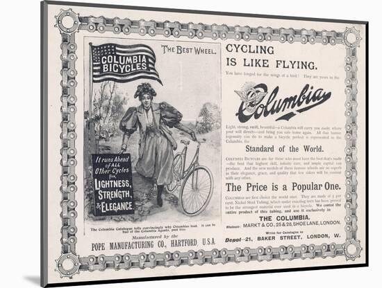 Advertisement for the American "Columbia" Bicycle-null-Mounted Photographic Print