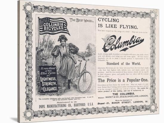 Advertisement for the American "Columbia" Bicycle-null-Stretched Canvas