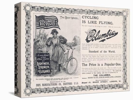 Advertisement for the American "Columbia" Bicycle-null-Stretched Canvas