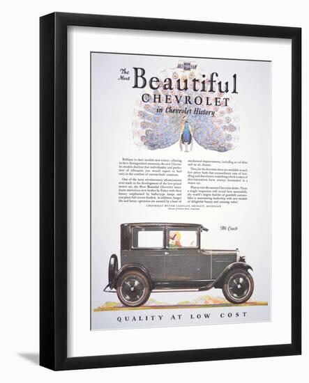 Advertisement for the Chevrolet Motor Company, 1927-null-Framed Giclee Print