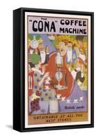 Advertisement for the Cona Coffee Machine-null-Framed Stretched Canvas