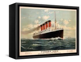Advertisement for the Cunard Line, C.1908 (Colour Litho)-Fred Pansing-Framed Stretched Canvas
