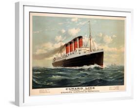 Advertisement for the Cunard Line, C.1908 (Colour Litho)-Fred Pansing-Framed Giclee Print