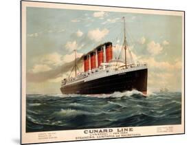 Advertisement for the Cunard Line, C.1908 (Colour Litho)-Fred Pansing-Mounted Giclee Print