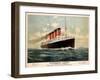 Advertisement for the Cunard Line, C.1908 (Colour Litho)-Fred Pansing-Framed Giclee Print