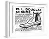 Advertisement for the Douglas $3.00 Men's Shoe, 1887-null-Framed Giclee Print