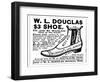 Advertisement for the Douglas $3.00 Men's Shoe, 1887-null-Framed Giclee Print