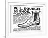 Advertisement for the Douglas $3.00 Men's Shoe, 1887-null-Framed Giclee Print