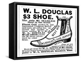 Advertisement for the Douglas $3.00 Men's Shoe, 1887-null-Framed Stretched Canvas