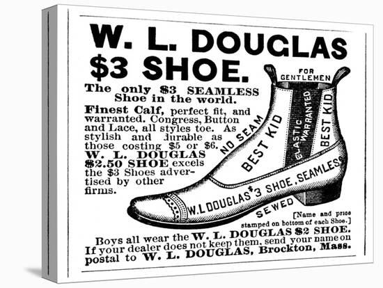 Advertisement for the Douglas $3.00 Men's Shoe, 1887-null-Stretched Canvas