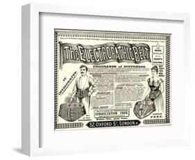 Advertisement for 'The Electropathic Belt', 1890s-null-Framed Giclee Print