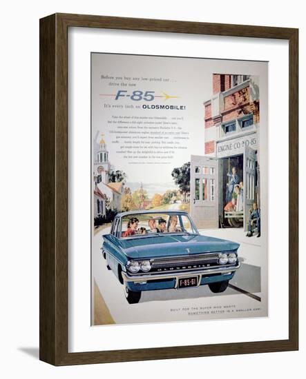 Advertisement for the F-85 Oldsmobile Car, 1961-null-Framed Giclee Print