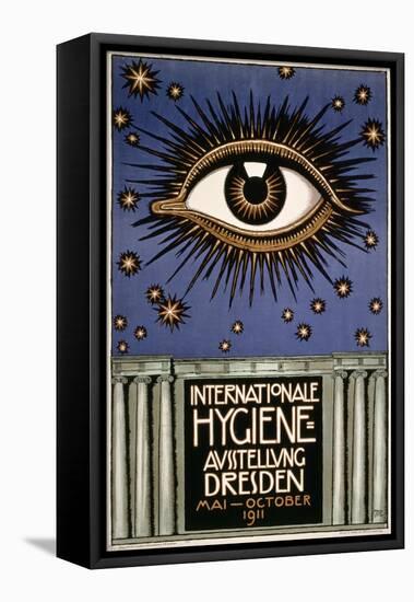 Advertisement for the 'First International Hygiene Exhibition' in Dresden, Printed by Leutert Und…-Franz von Stuck-Framed Stretched Canvas
