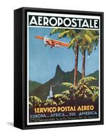 Advertisement for the French Airmail Service, 1929-null-Framed Stretched Canvas