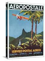 Advertisement for the French Airmail Service, 1929-null-Stretched Canvas
