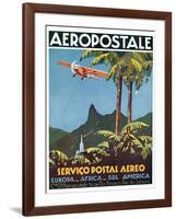 Advertisement for the French Airmail Service, 1929-null-Framed Giclee Print