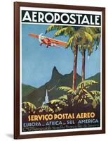 Advertisement for the French Airmail Service, 1929-null-Framed Giclee Print