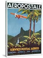 Advertisement for the French Airmail Service, 1929-null-Stretched Canvas