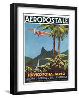 Advertisement for the French Airmail Service, 1929-null-Framed Giclee Print