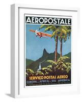 Advertisement for the French Airmail Service, 1929-null-Framed Giclee Print