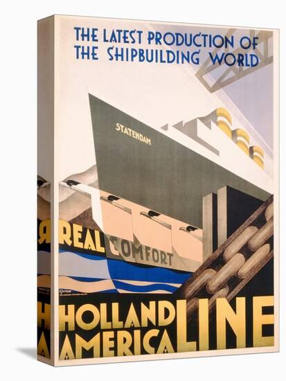 Advertisement for the Holland America Line, c.1932-Hoff-Stretched Canvas