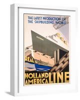 Advertisement for the Holland America Line, c.1932-Hoff-Framed Giclee Print