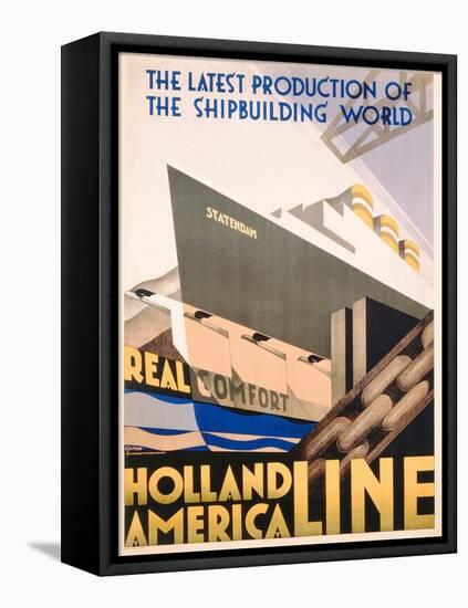 Advertisement for the Holland America Line, c.1932-Hoff-Framed Stretched Canvas