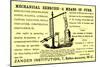Advertisement for the 'Mechanical Exercise' Available at the 'Zander Institution', 1890s-null-Mounted Giclee Print