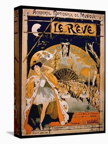 Advertisement for the Musical 'The Dream', at the Academie Nationale De Musique, Engraved by Gillot-French-Stretched Canvas