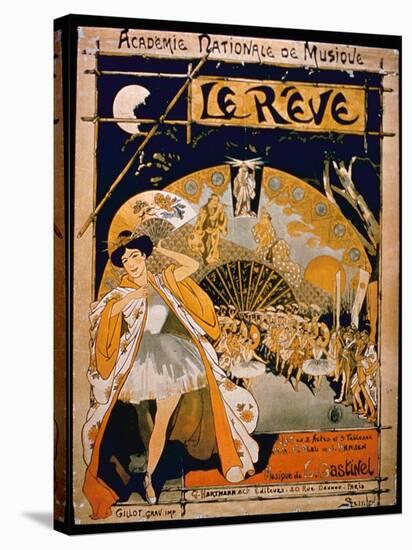 Advertisement for the Musical 'The Dream', at the Academie Nationale De Musique, Engraved by Gillot-French-Stretched Canvas