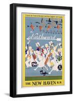 Advertisement for the New Haven Rail Road, C.1930-John Reed-Framed Giclee Print