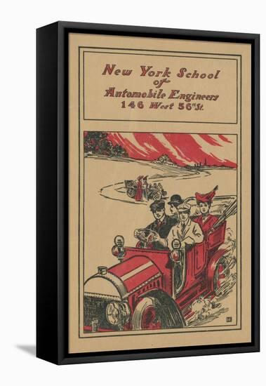 Advertisement for the New York School of Automobile Engineers, C.1907-null-Framed Stretched Canvas