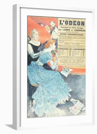 Advertisement for the Odeon Theatre, 1890 (Colour Litho)-Eugene Grasset-Framed Giclee Print