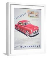 Advertisement for the Oldsmobile Futurmatic, 1948-null-Framed Giclee Print