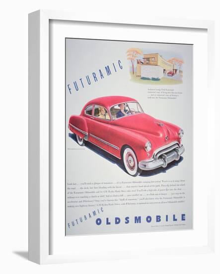 Advertisement for the Oldsmobile Futurmatic, 1948-null-Framed Giclee Print