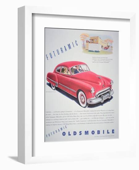 Advertisement for the Oldsmobile Futurmatic, 1948-null-Framed Giclee Print