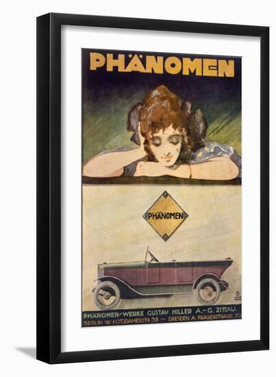 Advertisement for the Phanomen Car, 1907-27-Behrmann-Framed Giclee Print