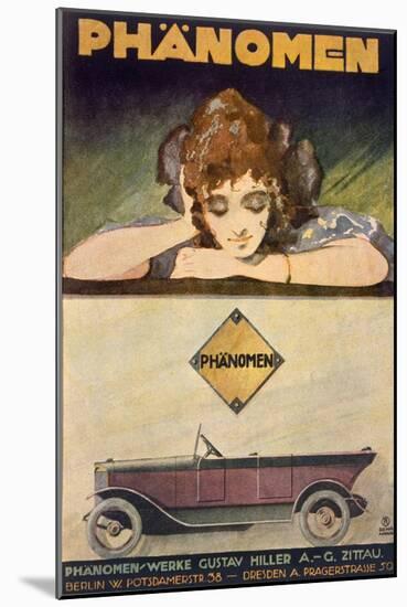Advertisement for the Phanomen Car, 1907-27-Behrmann-Mounted Giclee Print