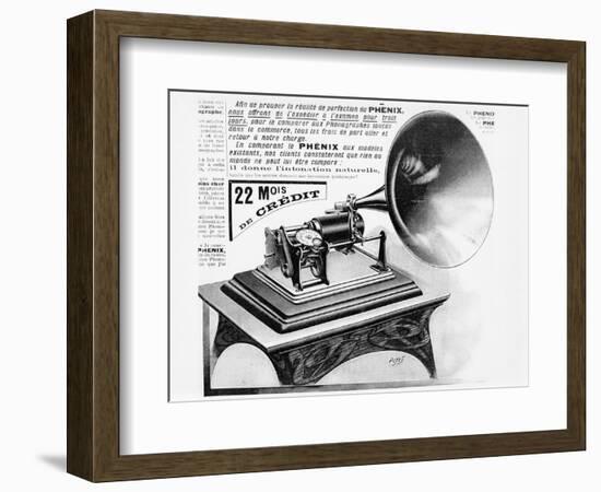 Advertisement for the Phonograph, C.1905 (Engraving) (B/W Photo)-French-Framed Giclee Print