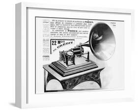 Advertisement for the Phonograph, C.1905 (Engraving) (B/W Photo)-French-Framed Giclee Print