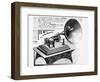 Advertisement for the Phonograph, C.1905 (Engraving) (B/W Photo)-French-Framed Premium Giclee Print